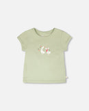 Organic Cotton Jersey T-Shirt Light Khaki Green - H30F70_03910