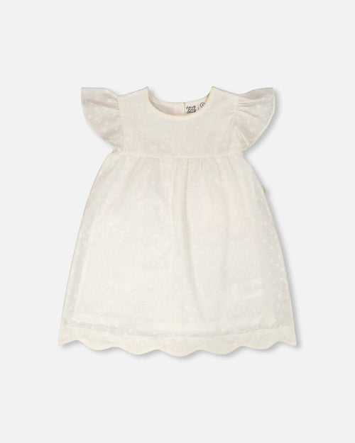 Printed Poplin Dress Off-White - H30F88_01010