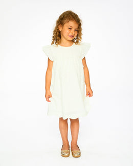 Printed Poplin Dress Off-White - H30F88_01010