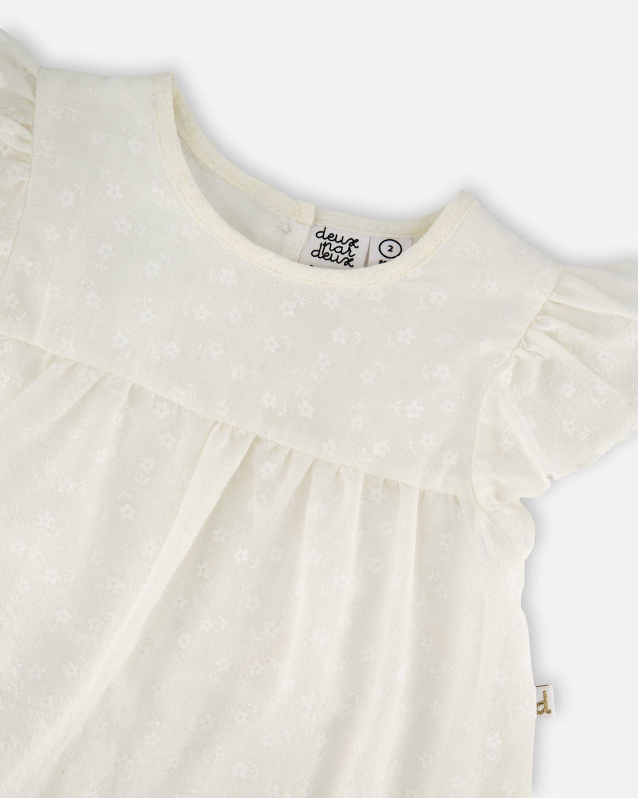 Printed Poplin Dress Off-White - H30F88_01010