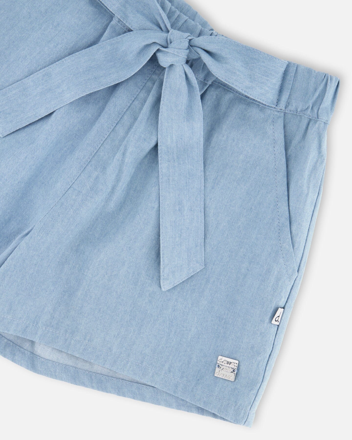 Blue Chambray Shorts - H30G28_3H129