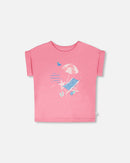 Organic Cotton Jersey T-Shirt Pink - H30G70_06970