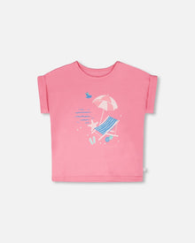 Organic Cotton Jersey T-Shirt Pink - H30G70_06970