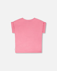 Organic Cotton Jersey T-Shirt Pink - H30G70_06970