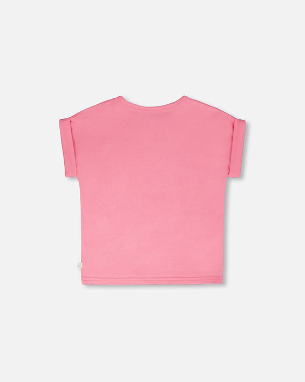 Organic Cotton Jersey T-Shirt Pink - H30G70_06970