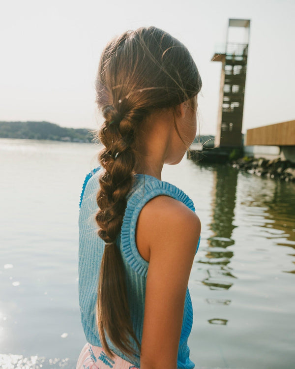 Rib Tank Top Blue - H30G73_04380