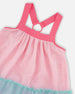 Mesh Dress Pink And Blue - H30G85_06970