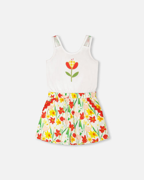 Jersey And Viscose Romper White - H30H41_01000