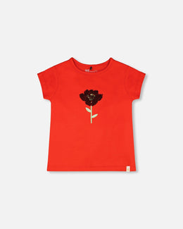 Organic Cotton Jersey T-Shirt Red - H30H70_07620