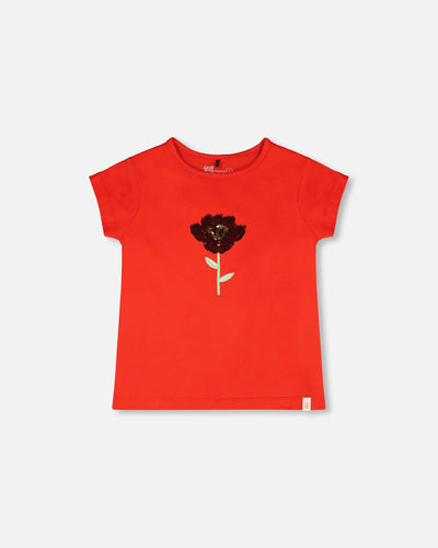 Organic Cotton Jersey T-Shirt Red - H30H70_07620