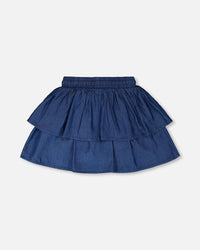 Blue Chambray Skort - H30H80_3H098