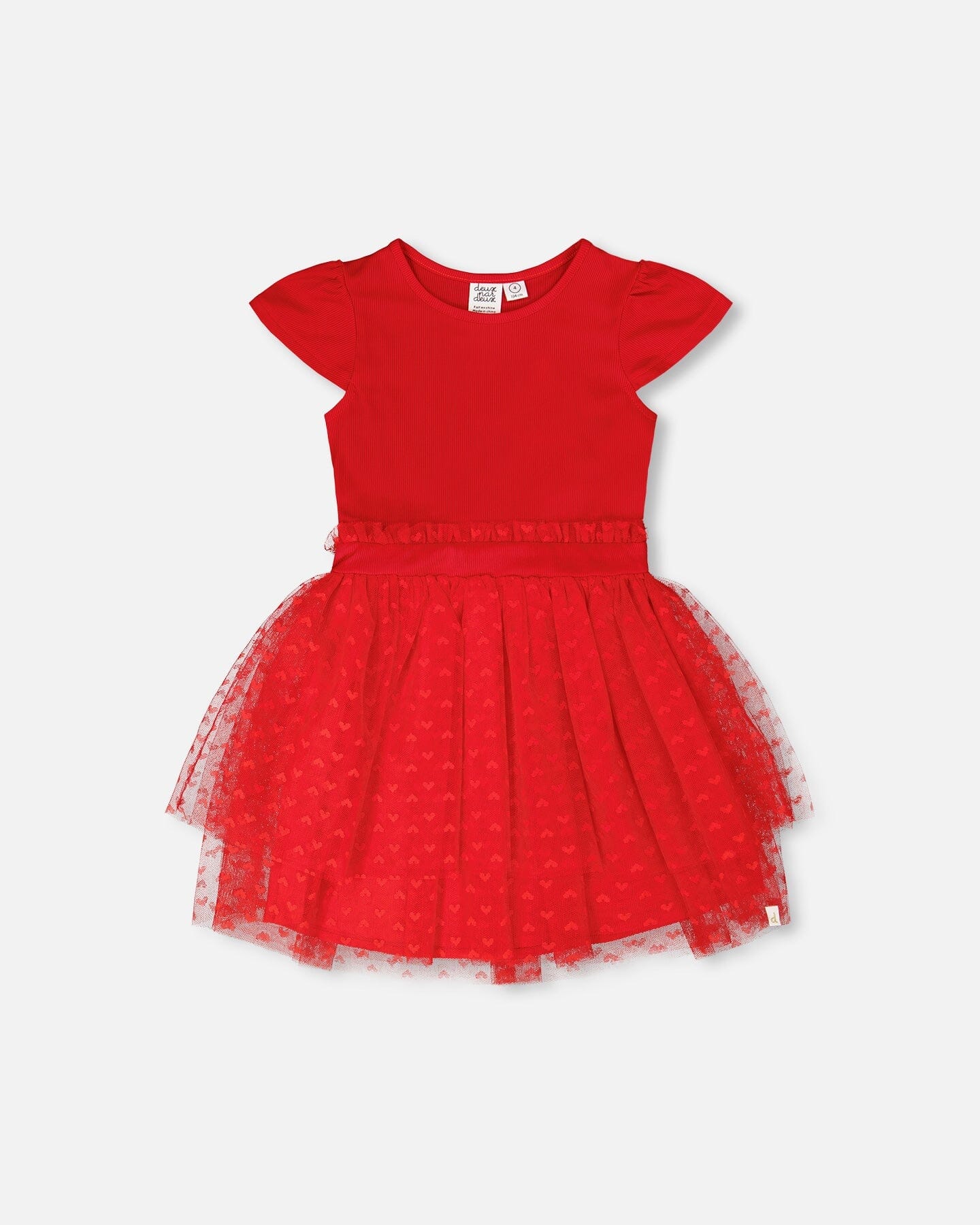 Bi-Material Dress Red - H30H88_07620