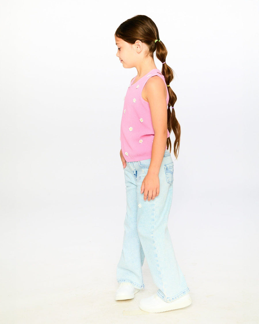 Wide Leg Light Blue Denim Jeans - H30I20_01250