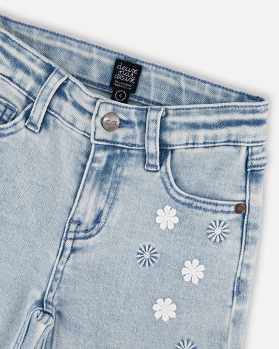Wide Leg Light Blue Denim Jeans - H30I20_01250