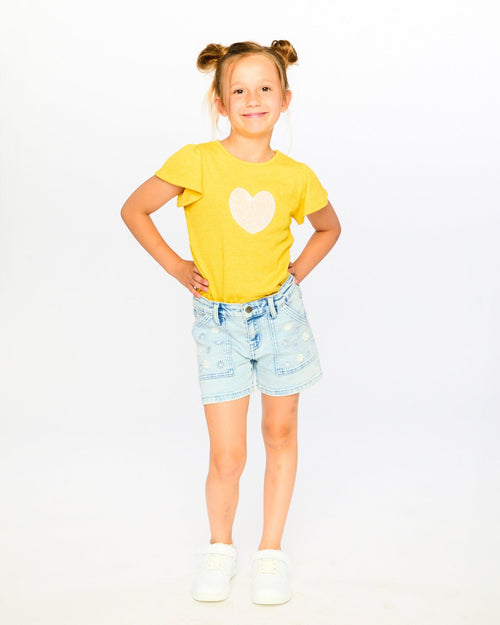 Light Blue Denim Shorts - H30I28_01250