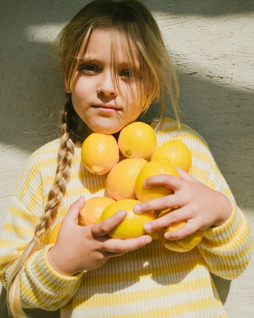 Striped Sweater Yellow And White - H30I31_3H138