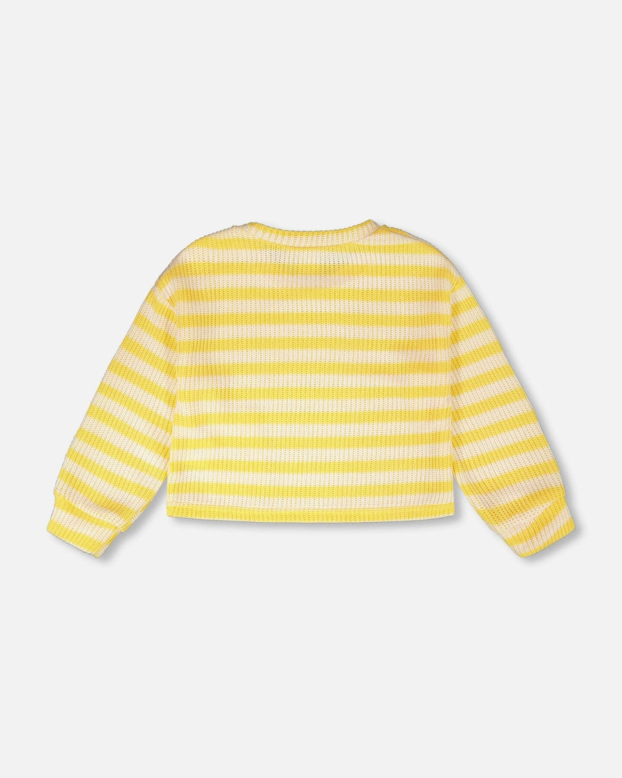 Striped Sweater Yellow And White - H30I31_3H138