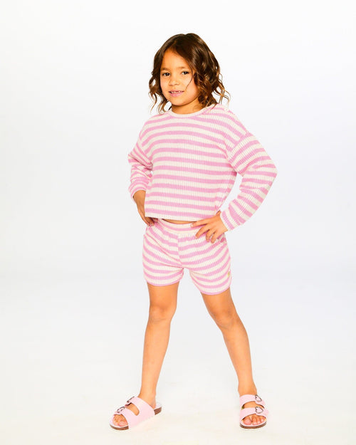 Striped Sweater Pink And White - H30I31_3H139