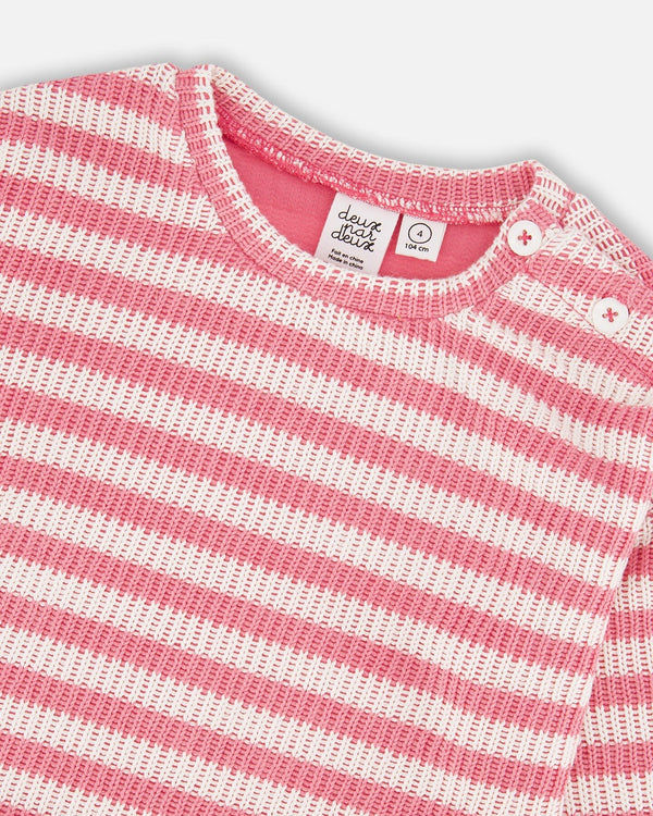 Striped Sweater Pink And White - H30I31_3H139