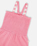 Crinkle Jersey Jumpsuit With Smocking Pink - H30I40_06240
