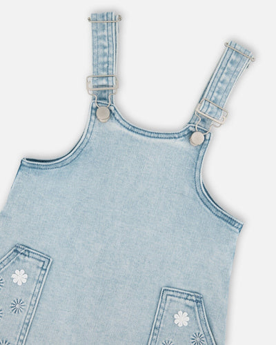 Light Blue Denim Overall Dress - H30I41_01250