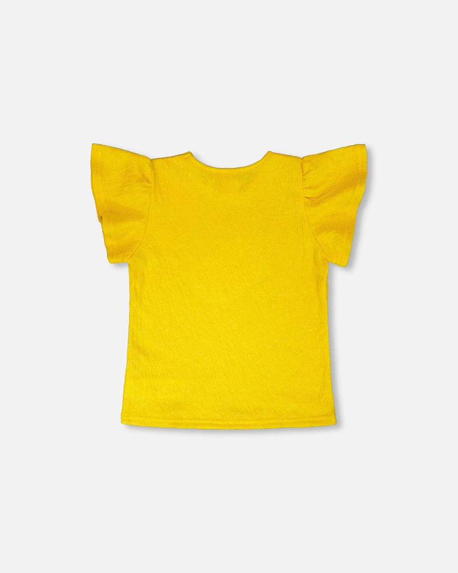 Crinkle Jersey Top Yellow - H30I72_02300
