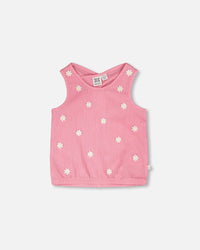 Crinkle Jersey Tank Top Pink - H30I73_06240