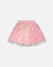 Mesh And Crinkle Jersey Skirt Pink - H30I80_06240