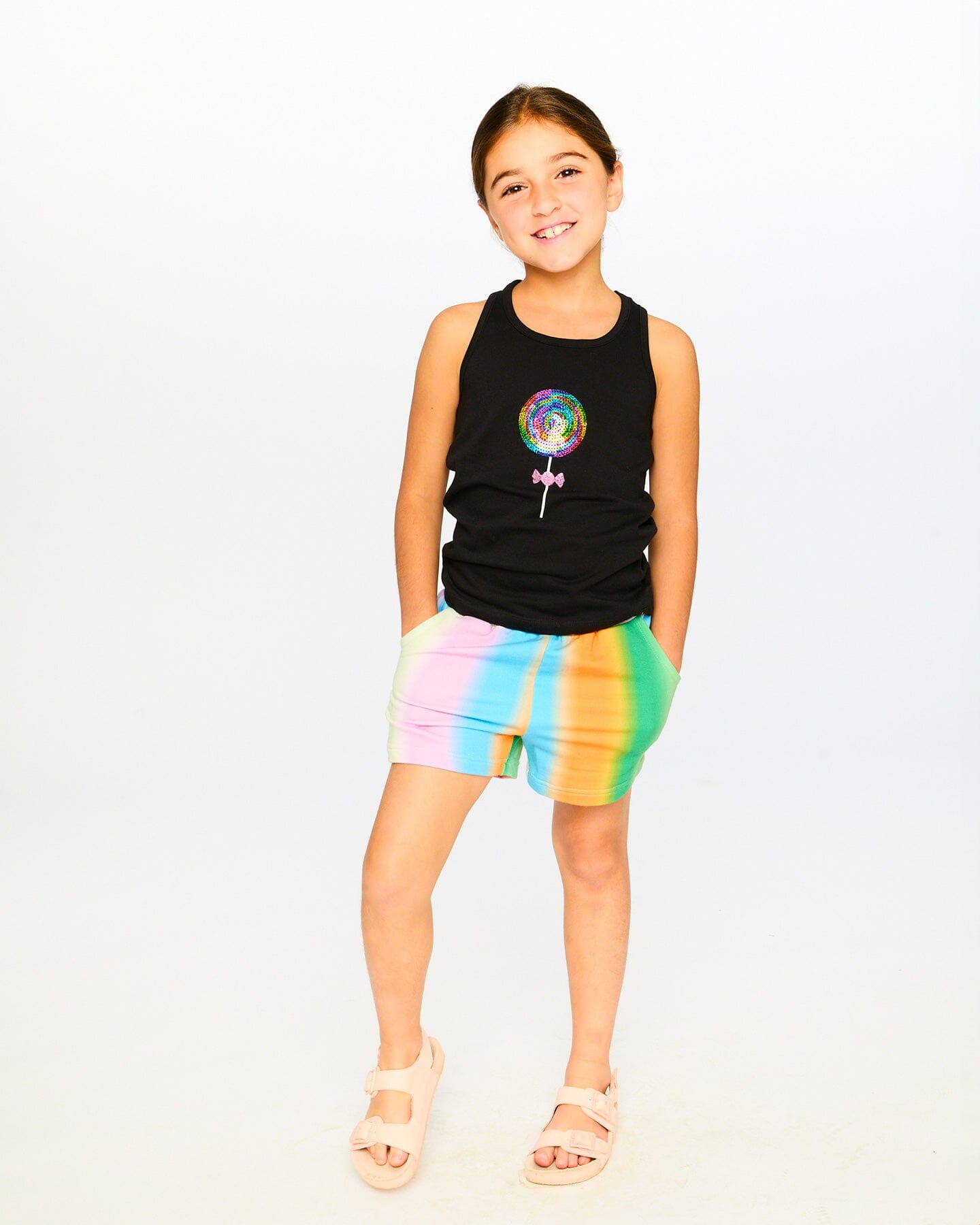 Printed French Terry Shorts Multicolored - H30J27_3H131