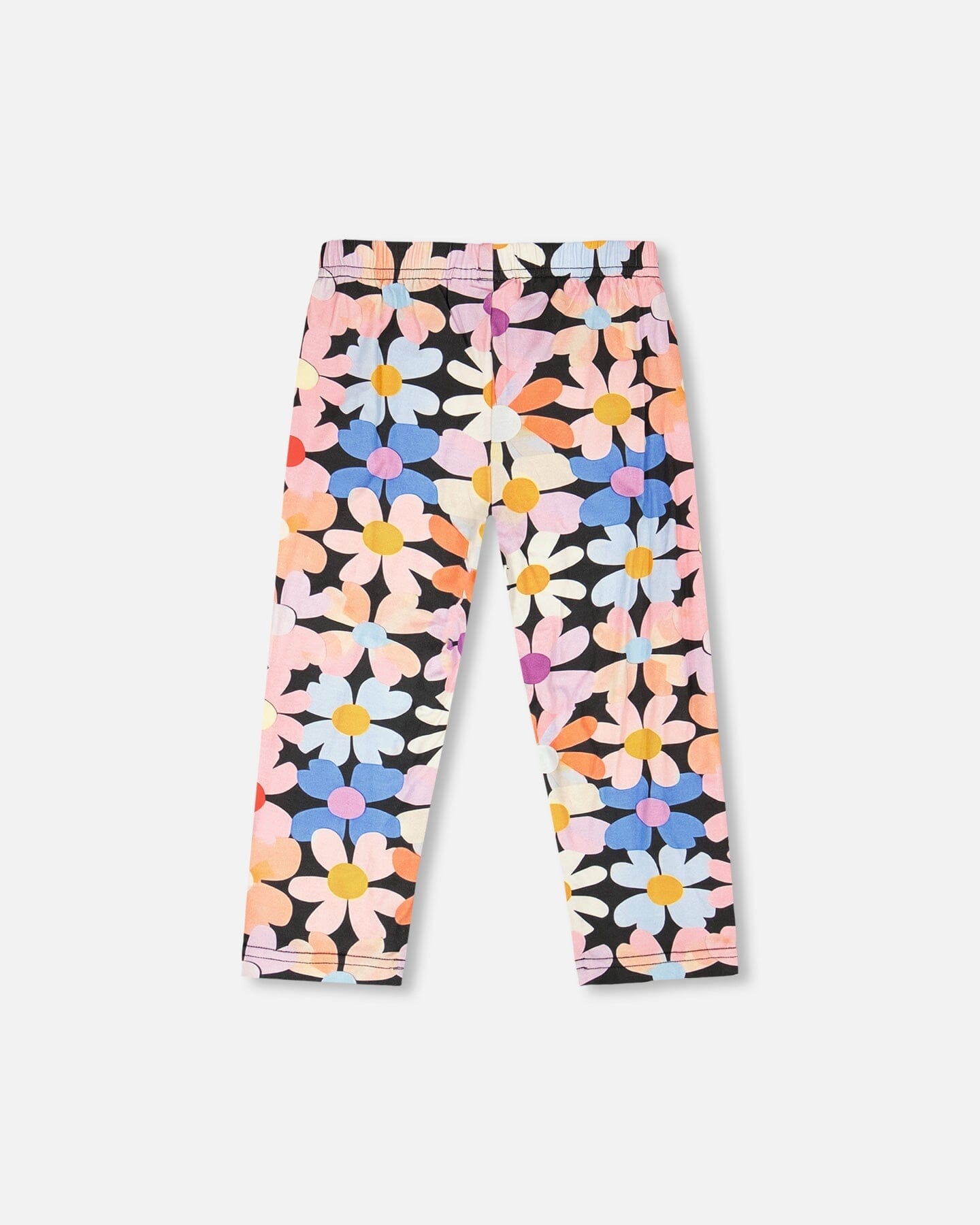 Viscose Leggings Black Printed Flowers - H30J60_3H130