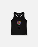 Organic Cotton Jersey Tank Top Black - H30J71_09990