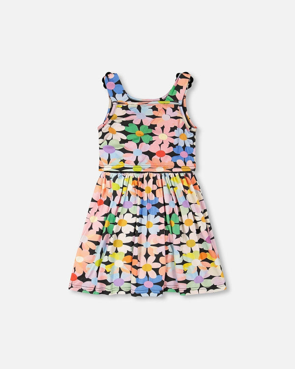 Dress Black Printed Flowers - H30J86_3H130