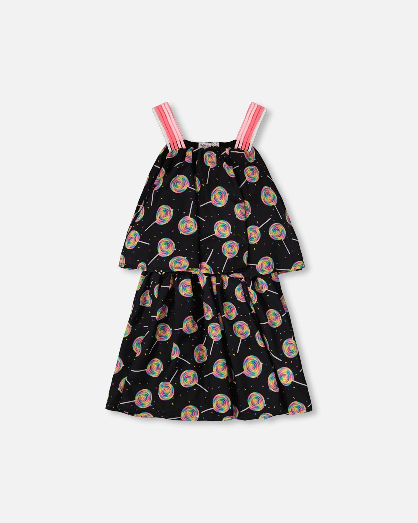 Woven Dress Black Lollipop Print - H30J87_3H132