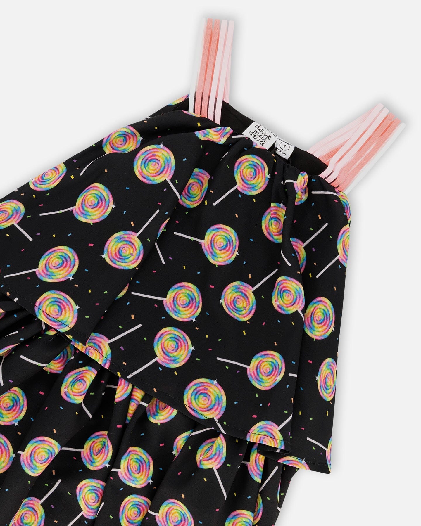 Woven Dress Black Lollipop Print - H30J87_3H132