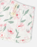 French Terry Shorts Off White Printed Flowers - H30K26_3H126