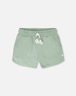 Organic Cotton Jersey Shorts Sage Green - H30K27_03400