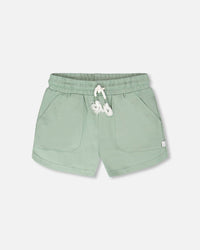 Organic Cotton Jersey Shorts Sage Green - H30K27_03400