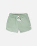 Organic Cotton Jersey Shorts Sage Green - H30K27_03400