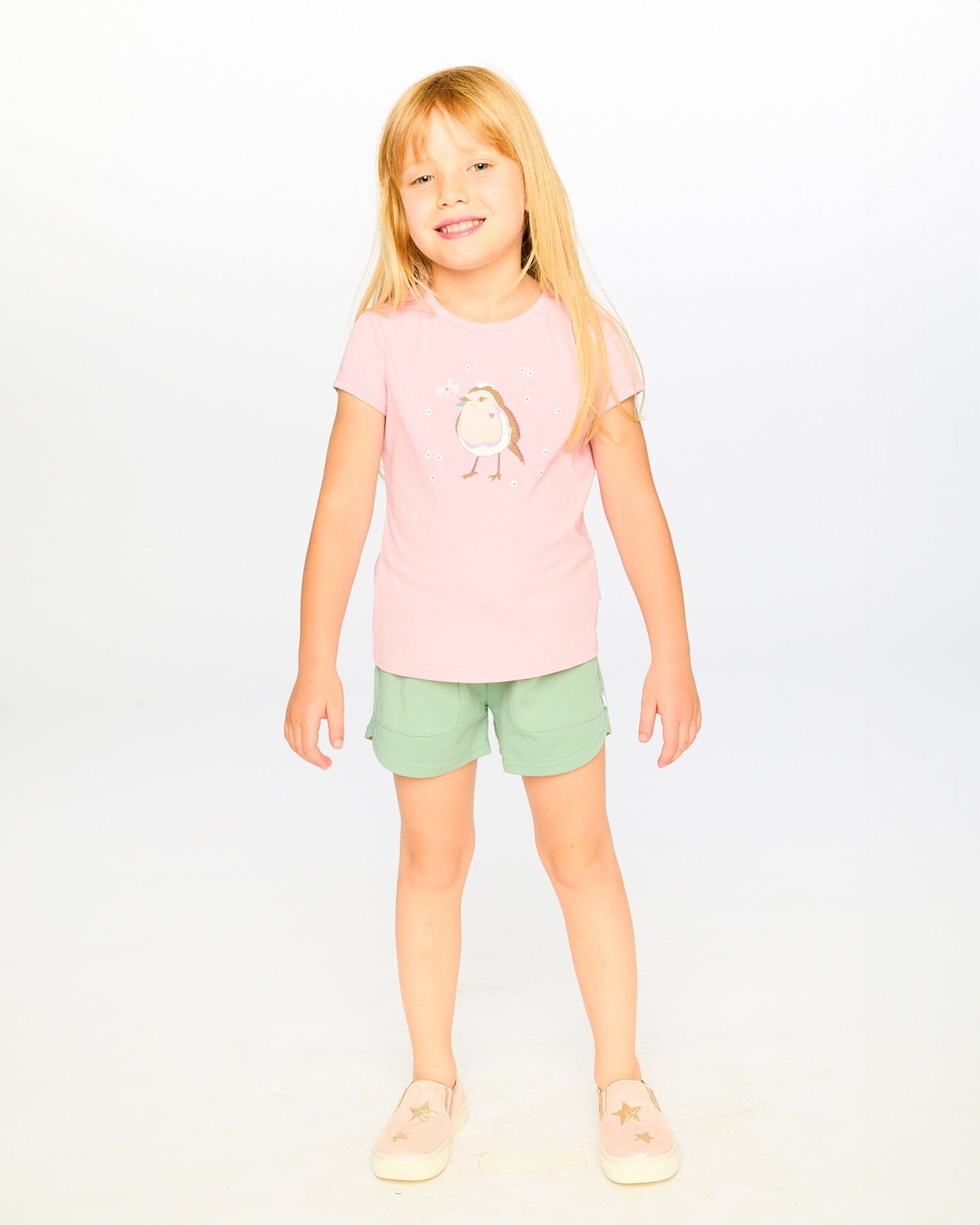 Organic Cotton Jersey Shorts Sage Green - H30K27_03400