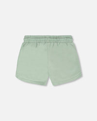 Organic Cotton Jersey Shorts Sage Green - H30K27_03400