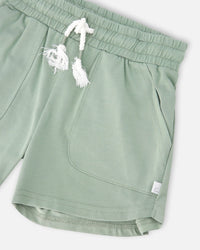 Organic Cotton Jersey Shorts Sage Green - H30K27_03400