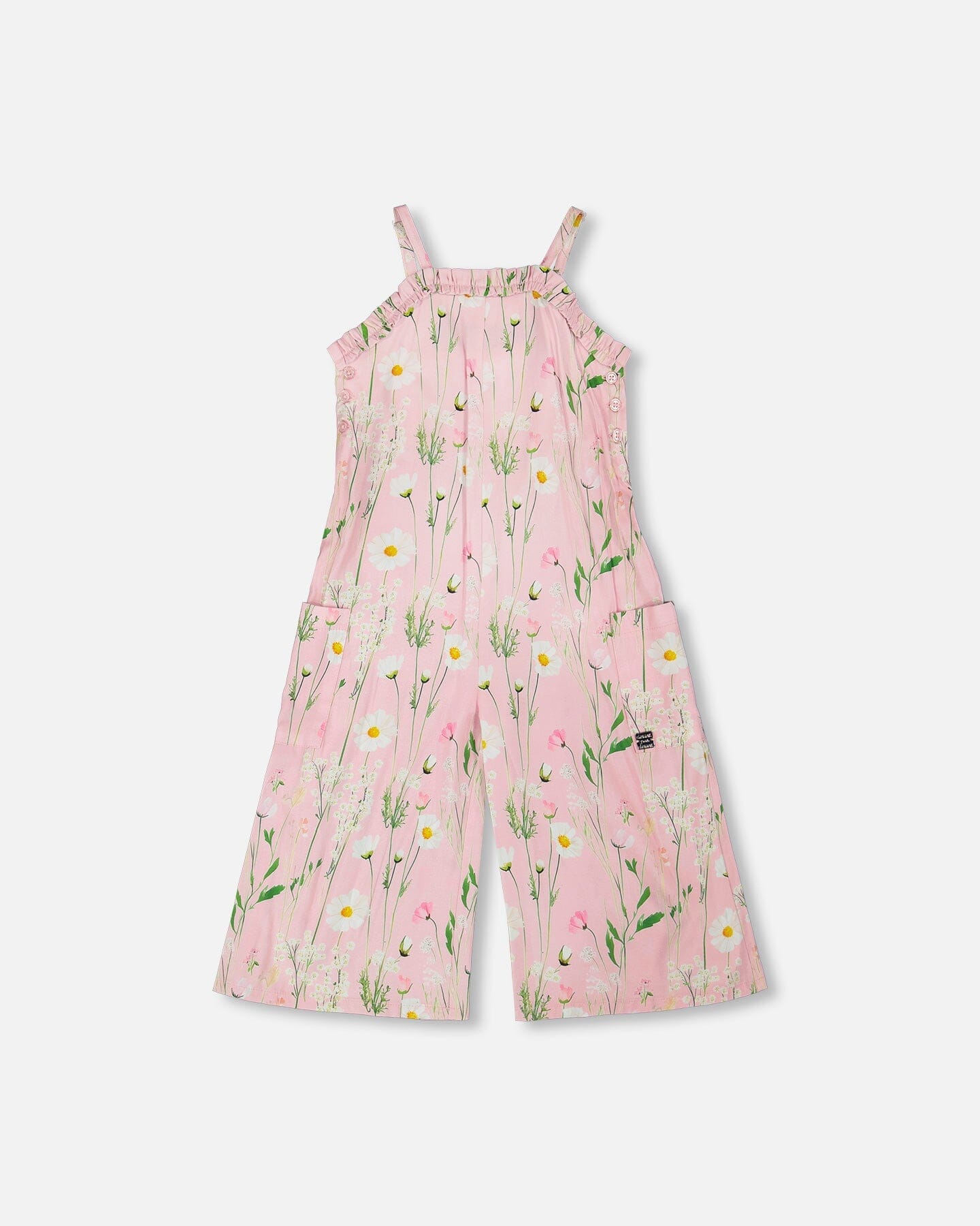 Viscose Jumpsuit Pink Printed Flowers - H30K42_3H115