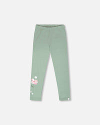 Organic Cotton Jersey Leggings Sage Green - H30K60_03400