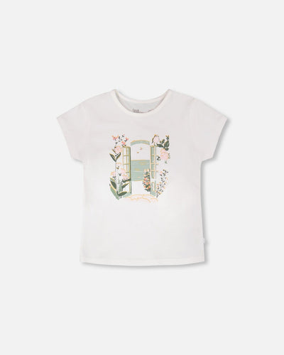 Organic Cotton Jersey T-Shirt Off-White - H30K70_01010