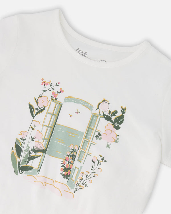 Organic Cotton Jersey T-Shirt Off-White - H30K70_01010