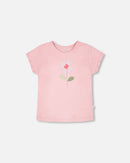 Organic Cotton Jersey T-Shirt Dusty Pink - H30K70_06170