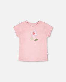 Organic Cotton Jersey T-Shirt Dusty Pink - H30K70_06170