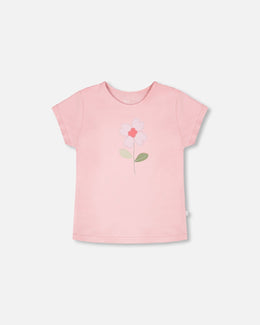 Organic Cotton Jersey T-Shirt Dusty Pink - H30K70_06170