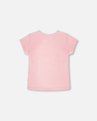 Organic Cotton Jersey T-Shirt Dusty Pink - H30K70_06170