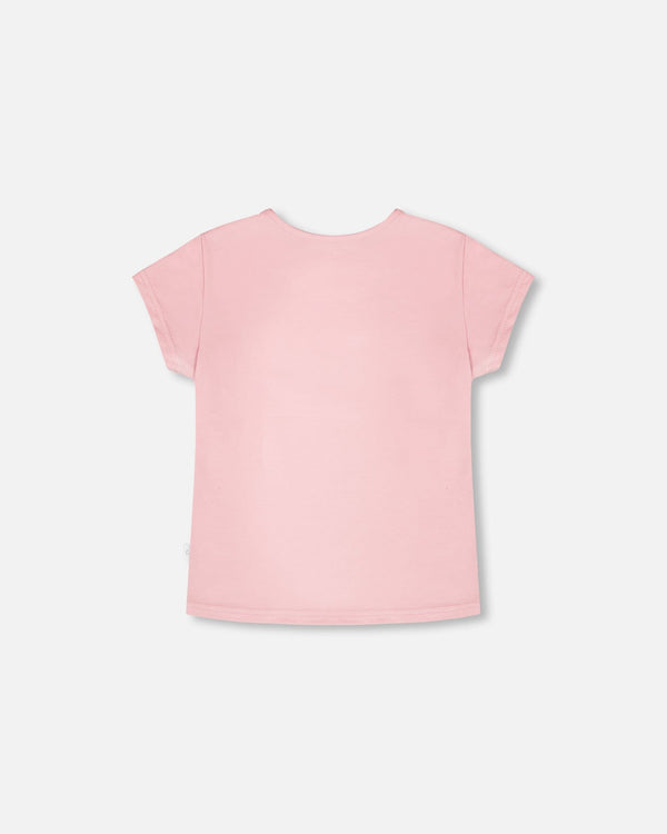 Organic Cotton Jersey T-Shirt Dusty Pink - H30K70_06170